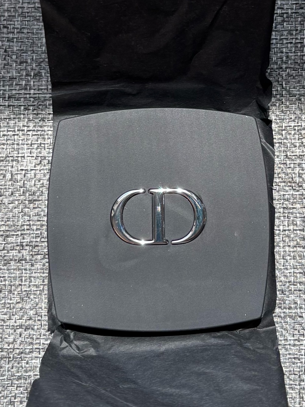 Authentic Dior Beauty VIP GWP Matte Black Square Compact Mirror - New in Box
